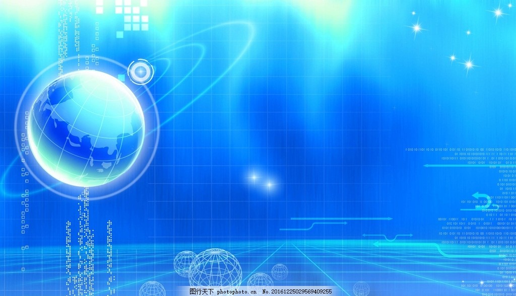 藍色科技背景圖片 創意與未來的視覺表達