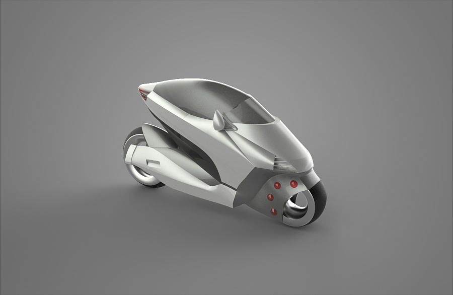 未來(lái)城市概念型代步車 穿梭于涼巷的科技美學(xué)